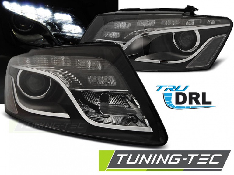 LED Tagfahrlicht Scheinwerfer für Audi Q5 (8R) 08-12 schwarz